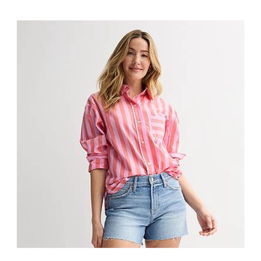 Petite Sonoma Goods For Life® Oversized
Boyfriend Shirt